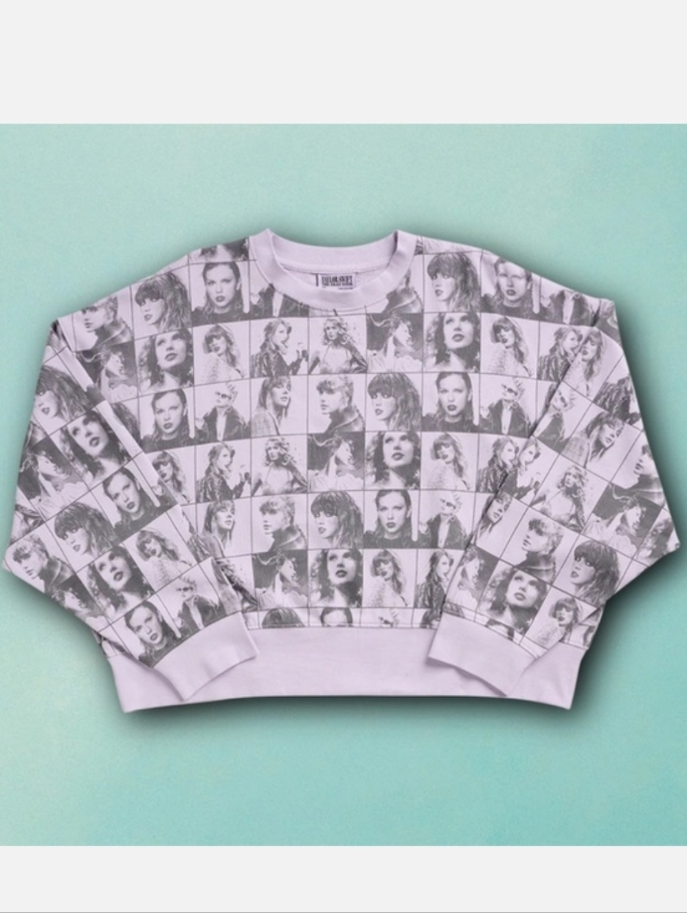 Taylor Swift The Eras Tour Cropped Lavender Pullover Size Large